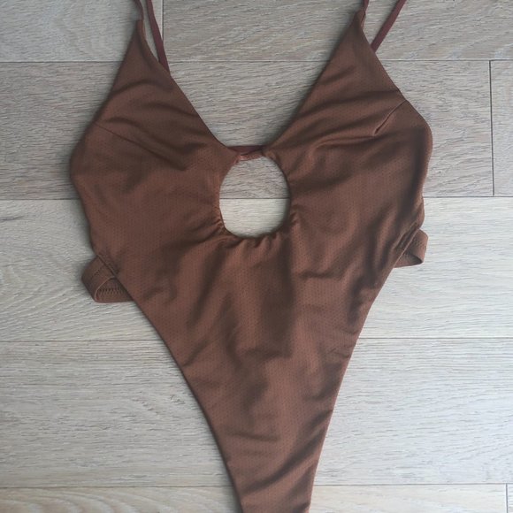 Urban Outfitters Out From Under Thong Bodysuit Burnt Orange XS - Picture 2 of 3